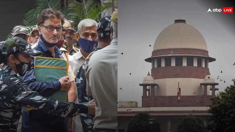 Supreme Court mentions Ajmal Kasab case SG Tushar Mehta raises security concerns over Yasim Malik Jammu Trail | वह हाफिज सईद का करीबी, पर कसाब को भी तो मिला फेयर ट्रायल Gulf India News