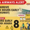 Jazeera Airways Alert: Kuwait से 4 घंटे पहले, Saudi से 8 घंटे पहले पहुंचें Airport